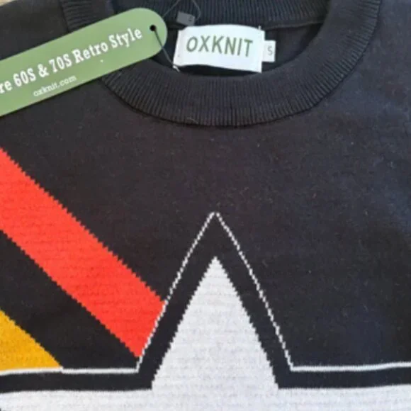 Oxknit Vintage Black Star Sweater NWT - Picture 5 of 6